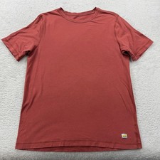 Vuori Mens Short Sleeve Crew Neck Performance Tee Shirt Rust Red Clay Size M