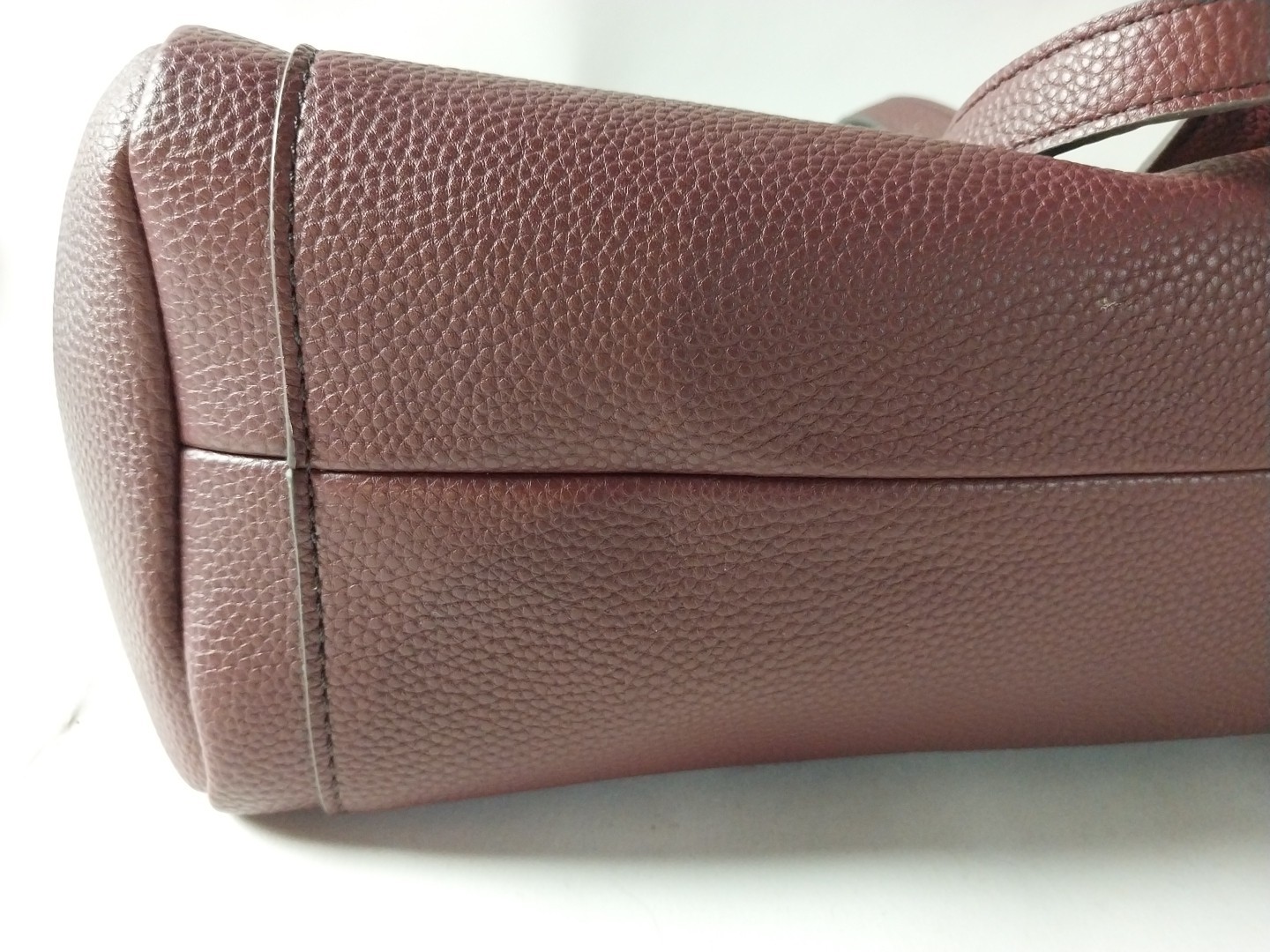 St John's Bay Purse Burgundy Leather Shoulder Bag W Zipper Pockets Stylish Rare image 9