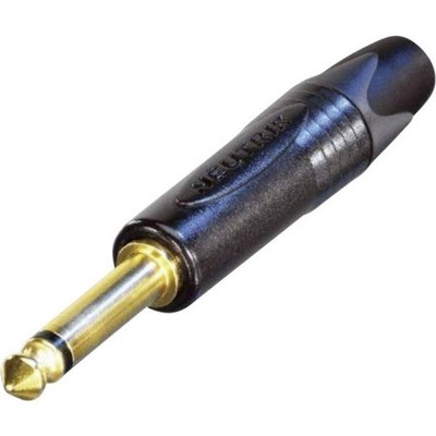 Neutrik NP2X-B  2 poliger 6,35mm Klinkenstecker vergoldete Kontakte, Kabel 4-7mm