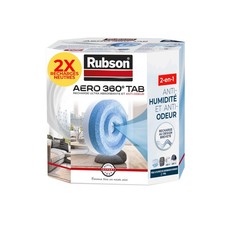 Rubson Aero 360° TAB Recharges Déshumidificateur Parfum Neutre 2x 450g Recharge