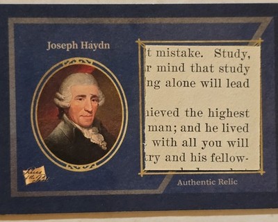 JOSEPH HAYDN 2025 Pieces of The Past Relic Card #134