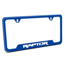 Ford F-150 Raptor 2017 arriba azul fibra de carbono aspecto plástico 50 estados marco de licencia