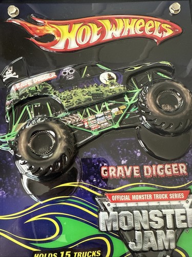 Hot Wheels 3D Carrying Case Monster Jam Storage Holds 15 Trucks Grave Digger - Picture 4 of 10