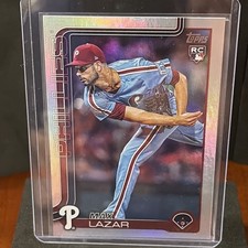Topps 2025 Update Series Max Lazar Philadelphia Phillies Rookie Card #US194. rookie card picture