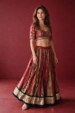 chaniya choli for women, Navratri or Wedding attire, Red Lehngha with flare