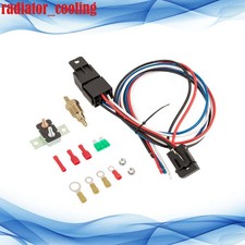 Electric Radiator Cooling Fan Relay Kit Universal Temp Control Switch Thermostat Electric Radiator Cooling Fan Relay Kit Universal Temp Control Switch Thermostat