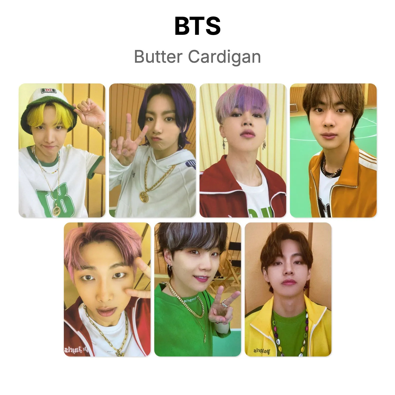 Cárdigan BTS Butter Tarjeta Fotográfica Oficial KPOP Regalo Especial