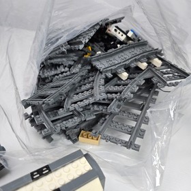 Lego City 60095 with Train Track Rails Grey Straight Curved Bundle-gently played