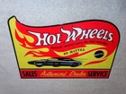 VINTAGE HOT WHEELS MATTEL AUTHORIZED DEALER  12" METAL DIE-CAST CAR GAS OIL SIGN