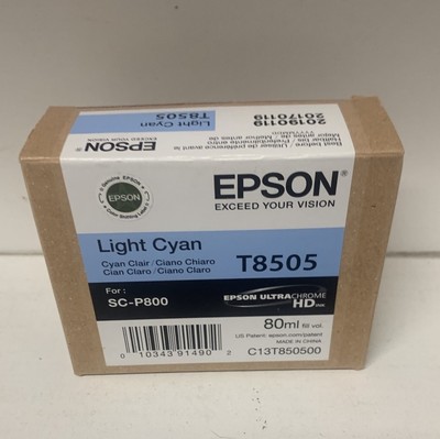 Original Epson Patrone T8505 C13T850500 Light Cyan / LC - für Surecolor SC-P800