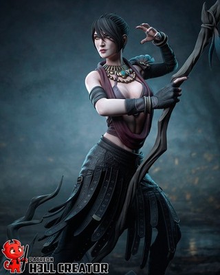 Morrigan (Dragon Age: Origins) - 3D gedruckter Fan Art Modellbausatz