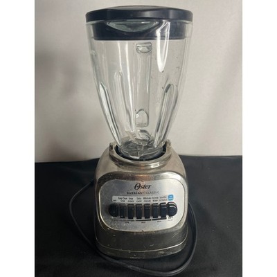 Oster Duralast Classic Blender Silver Chrome Glass Jar 1.25L