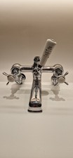 Lefroy Brooks Traditional Bath Shower Mixer Tap Chrome Porcelain Handle