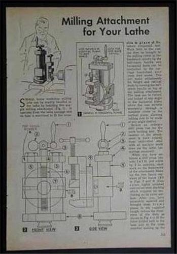 Lathe Milling Attachment HowTo build PLANS Compound Rest Mount