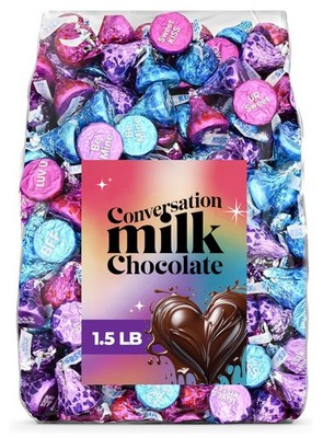 Valentine s Day Conversation Milk Chocolate Candy | 1.5 lb. Bulk Bag | Romant...