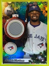 2025 Topps Holiday Orelvis Martinez Relics Blue Metallic /299 #PR-OM MEM RC