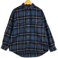 Used FIELD AND STREAM flannel check shirt men's size L equivalent