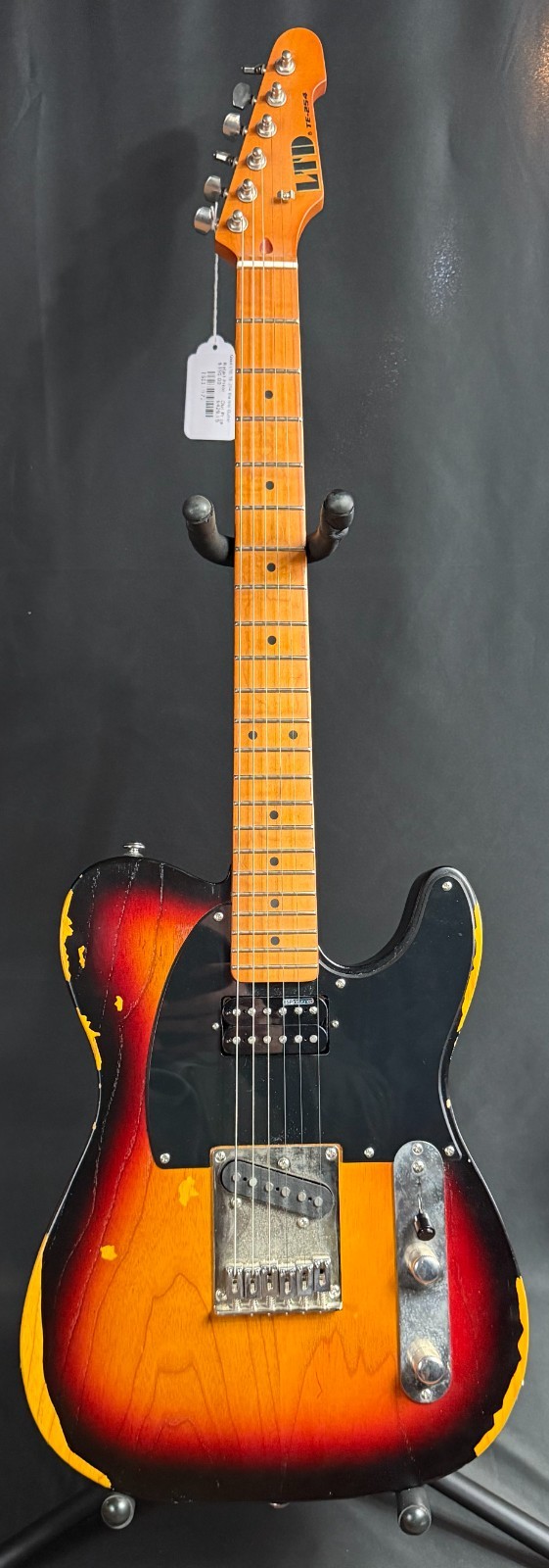 ESP LTD TE-254 Tele-Style Electric Guitar Distressed Sunburst