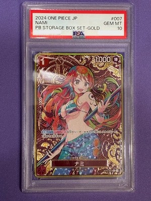PSA10 Nami PB Storage Box set Gold 2024 One Piece Card ST01-007