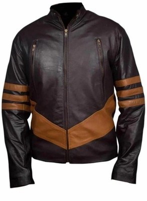 Men s Brown Leather Biker Jacket Motorcycle Cafe Racer Distressed Retro Style