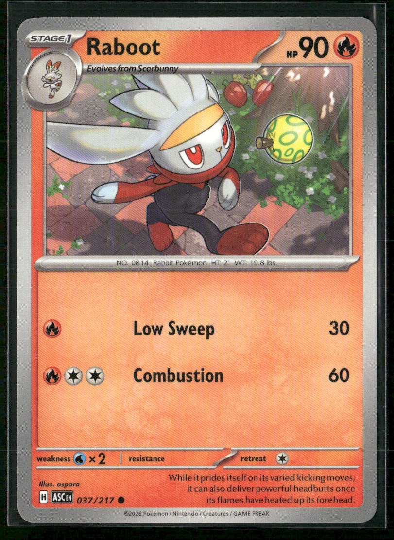 Raboot ME: Ascended Heroes 037/217 Normal NM