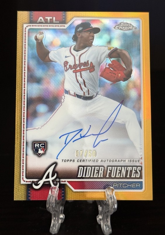 2026 Topps Chrome Didier Fuentes RC Auto #RA-DFU Gold /50 Braves