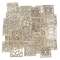 100X Holz Ornamente Holz Chips FüR Dekoration Scrapbooking Diy Handwerk
