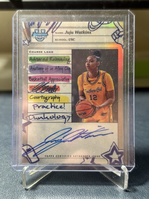 Juju Watkins 2024-25 Bowman U Chrome Course Load Auto #CLA-JW Usc Q5466