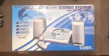 Coby CX-CD375 Silver Micro CD Player Stereo AM/FM Top-Load w/ Remote