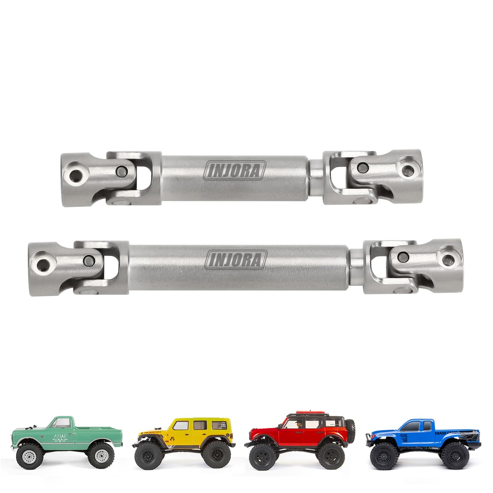 INJORA Drive Shaft D-Shaped Hole Stainless Steel Center Drive Shaft for Axial...