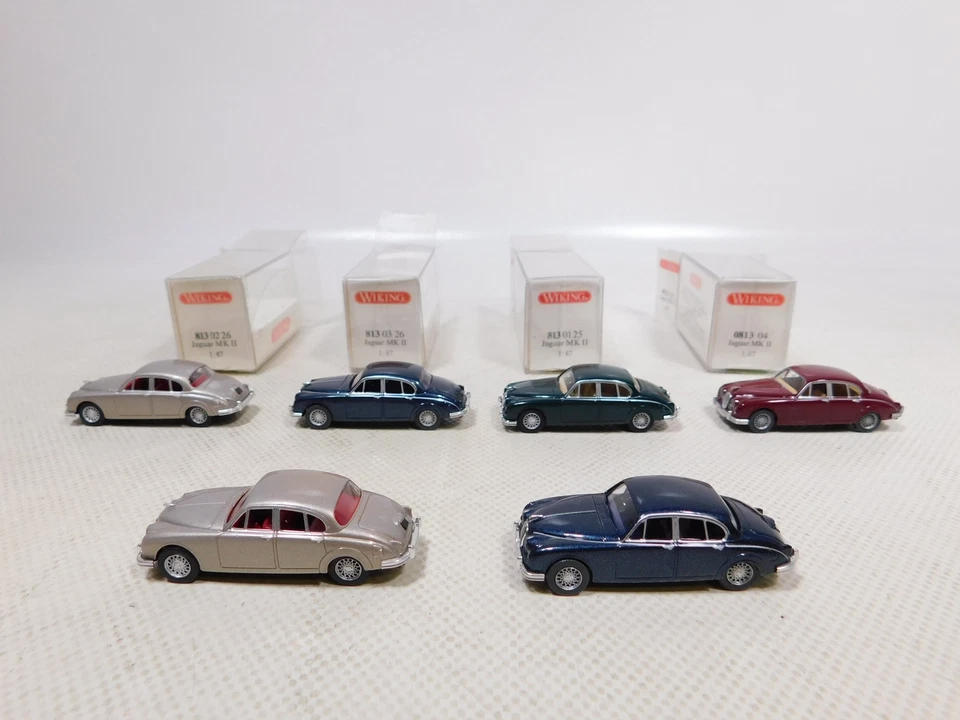 Wiking 1:87 H0 6x Voiture Jaguar Mk II 0813 04 813 01 25 etc Mint + 4x Box # - Photo 2/4