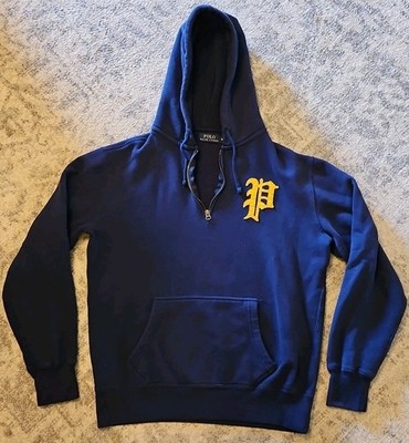 Polo Ralph Lauren Boys size Medium, Blue Hoodie Pull Over Sweatshirt with Zipper