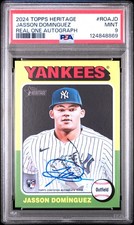 2024 Topps Heritage Jasson Dominguez Auto PSA 9 LOW POP