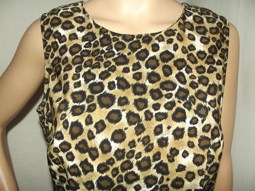 Miss Dorby Dress Jacket Set Womens Size 12 animal print leopard sleeveless maxi - Picture 4 of 16