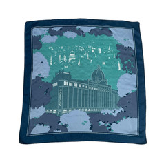 Sciarpa seta Harrods vintage edificio iconico punto di riferimento Londra ottime condizioni