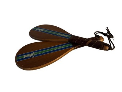 Vintage 1970 s Jokari Pro Set Paddles 2 Kyle Rote Jr Signature Series Blue/Green