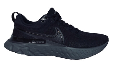 Nike React Infinity Run Flyknit 2 Triple Black Running Shoes Sz 11.5 CT2357-003