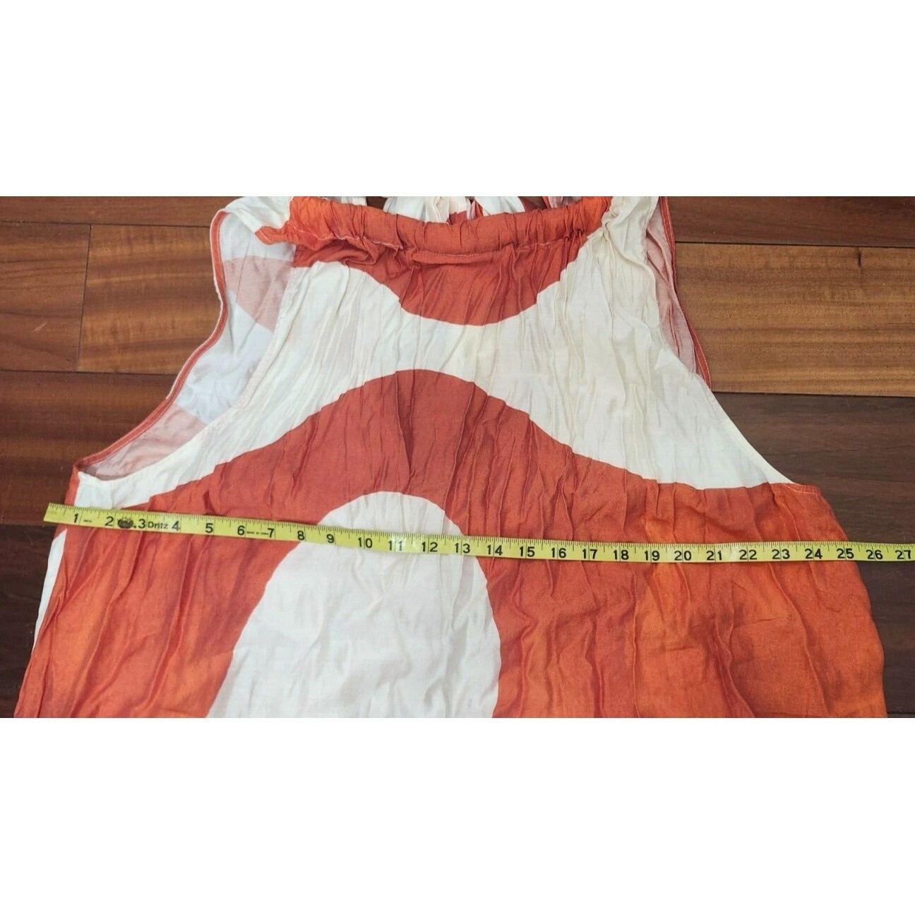 H&M Voluminous maxi dress Summer 2024 Collection (orange/Patterned) Size  XXL thumbnail 12