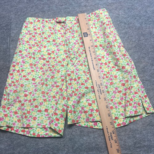 Ralph Lauren Polo Golf Mujer 100% Algodón Amarillo/Multicolor Floral Estampado Pantalones Cortos - Imagen 6 de 11