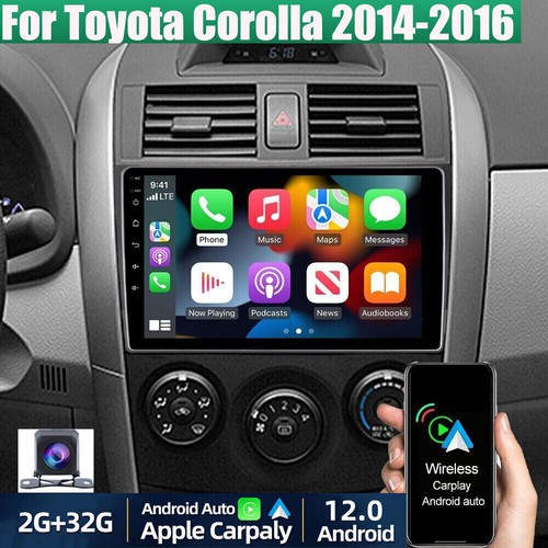 Touch Screen with in-Dash GPS Navigation Carplay For 2009-2013 Toyota Corolla - Picture 8 of 14