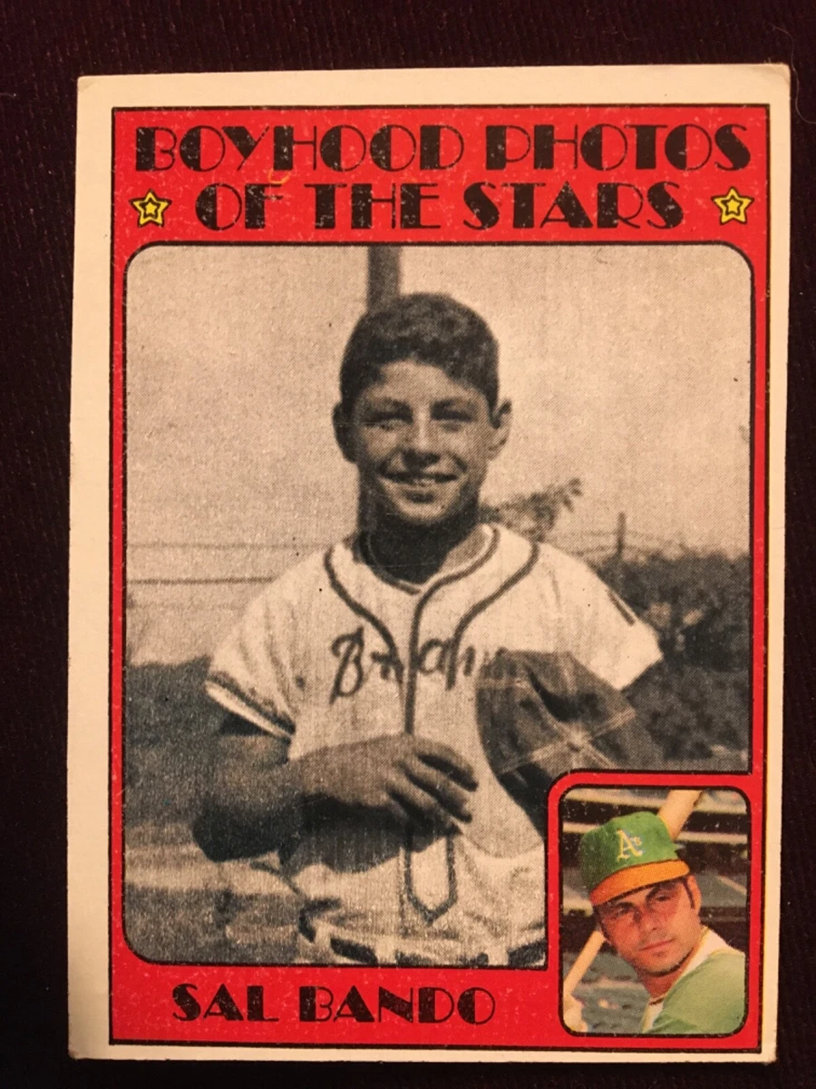 Sal Bando signed baseball card (Oakland Athletics) 1972 Topps 348