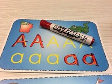 ABC Tracing Set - 26 Wipe n Write Laminated Cards. 5.5X8.5 Preschool Homeschool