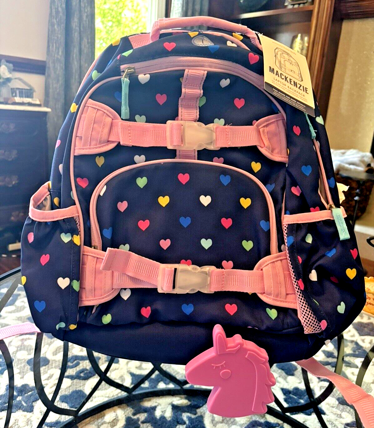 PONY Zaino Disney Scuola Ceramica Fienile GRANDE Cuore Arcobaleno + Borsa Unicorno Viaggio ? .