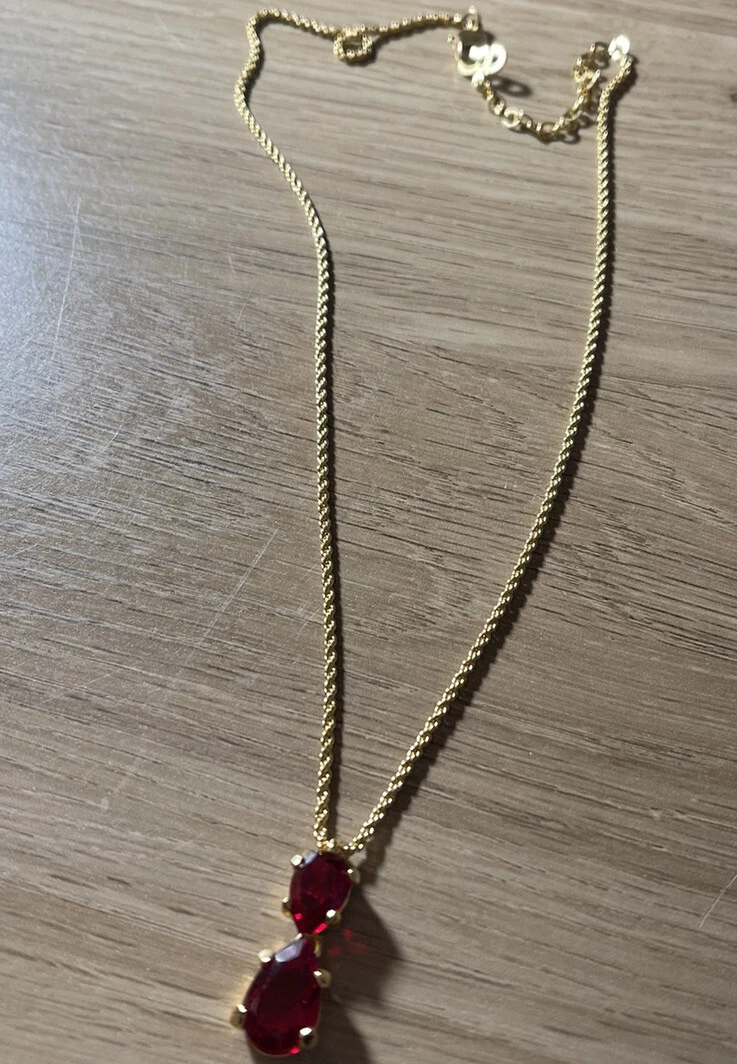 COLLIER CRISTAL ROUGE CHRÉTIEN DIOR 