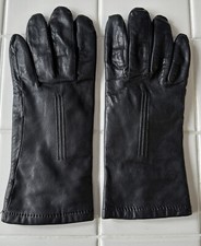 Vintage Grandoe Women's Black Supple Leather Gloves Made w/ Thinsulate Size 7.5