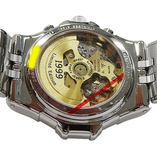 時計 Seiko credor 18kt Seiko Credor 8J81-6A20 18kt Bezel Quartz Men's Watch JAPAN