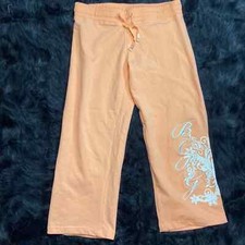 BCBG Max Azria Logo Cropped Sweatpants with Rhinestones