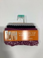 Womens Blissful Benefits By Warners Multicolor Lace Hipster Briefs 3 pck NEW NW