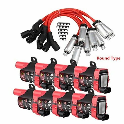 High Performance 8 Pack D585 Ignition Coil Spark Plug For Chevrolet GMC 4.8/5.3L - Picture 5 of 12