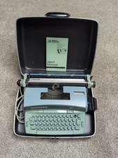 Vintage Smith Corona Coronet Super 12 Blue Coromatic Electric Typewriter w Case thumbnail